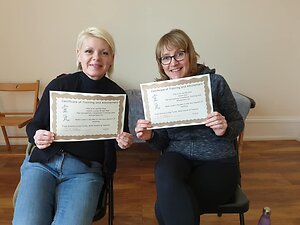 Reiki Training courses. alison and claire 2